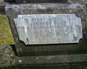 Leonard Bean and Annie Bean nee Ball, grave