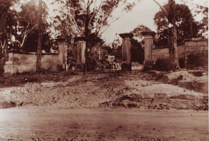 Fernleigh, front gate, still partially extant on Constitution Road. Bean private collection.