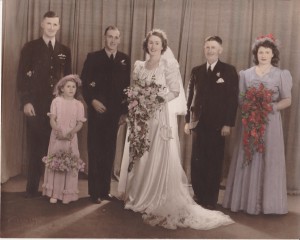 Garth Gransden and Freda Gransden nee Mulligan Wedding 1945.
