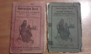 Figure 2. Victoria Knitting Machine- original instruction booklets. Bean, C. Authors Collection 2016