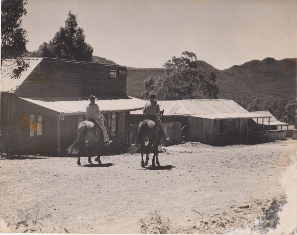 General Store and Mainstreet with Tomalli Walls in the background